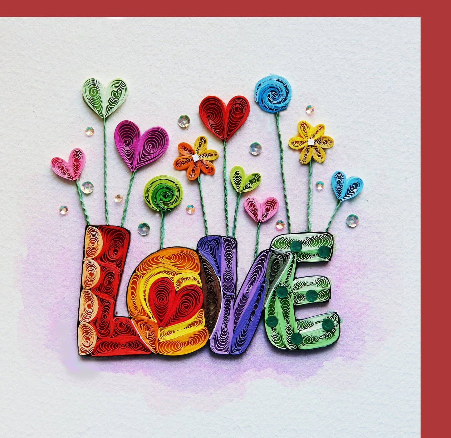 Love with Flower Card